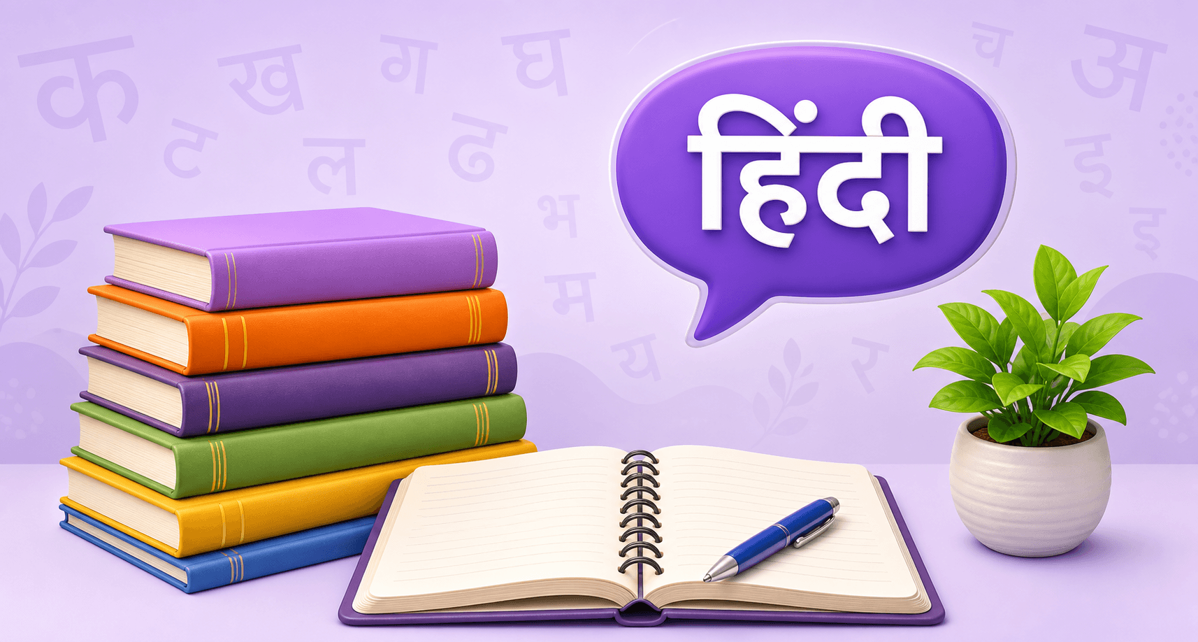 Hindi study books, notebook and learning materials