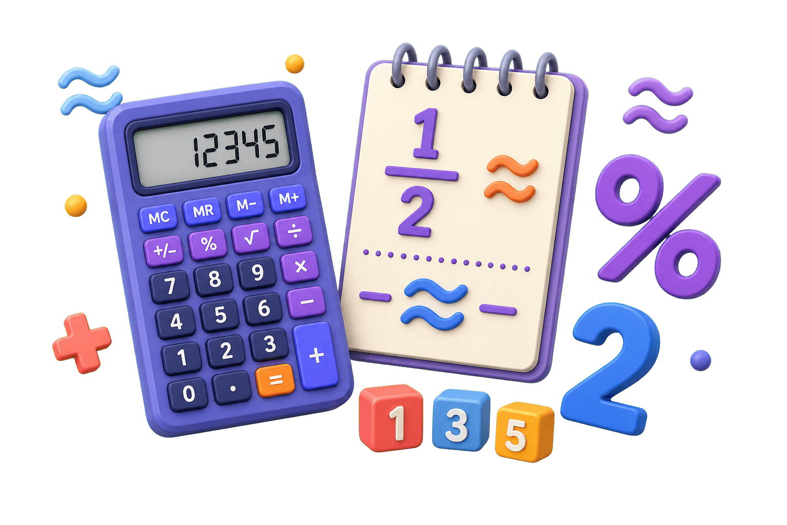 Mathematical symbols and calculations for Simplification practice