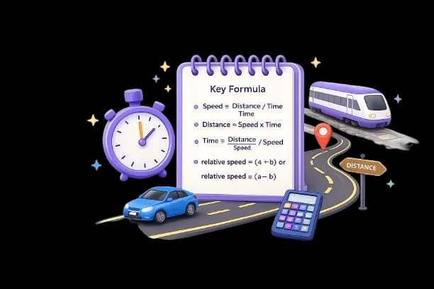 Time, Speed and Distance Illustration