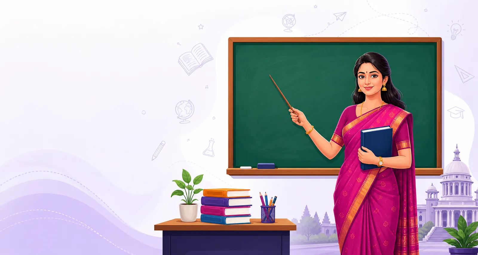 Teacher explaining lessons in a classroom for BPSC TRE preparation