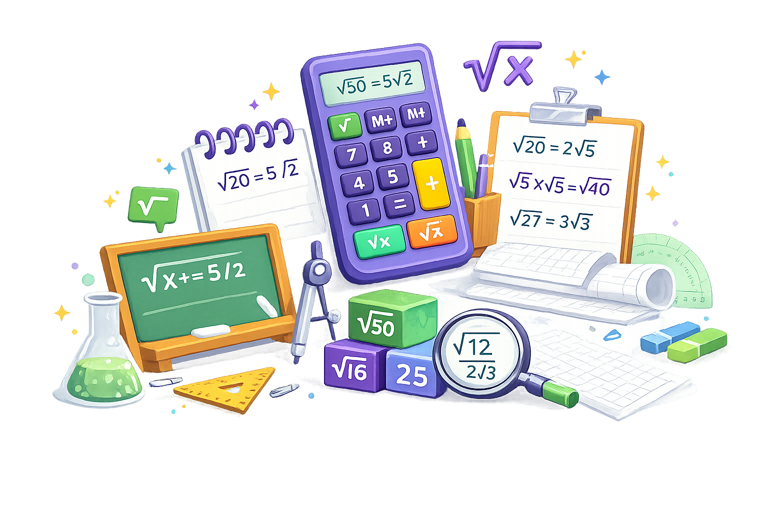 Square Roots and Surds Illustration