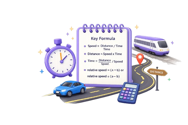 Time, Speed and Distance Illustration